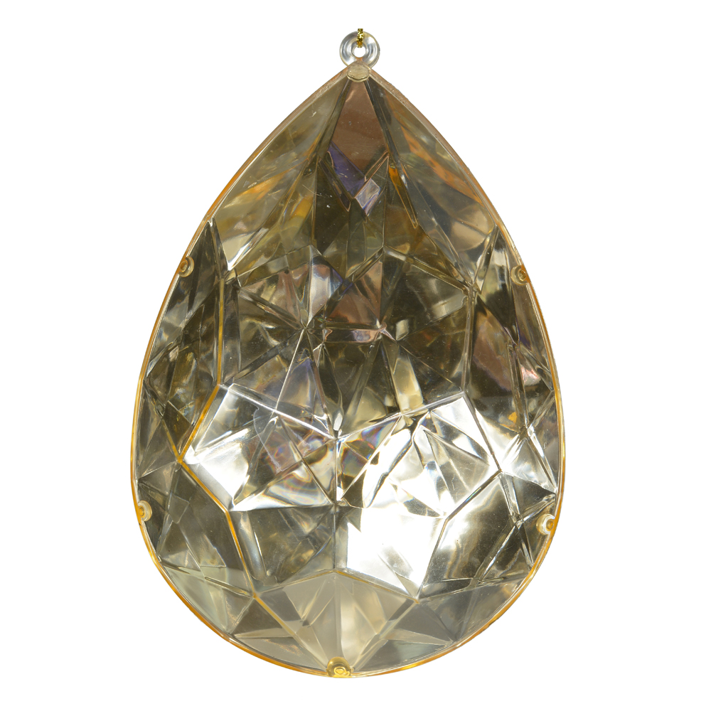 ENFEITE NATAL CRISTAL PENDURAR (DOURADO CLARO) 23X10cm