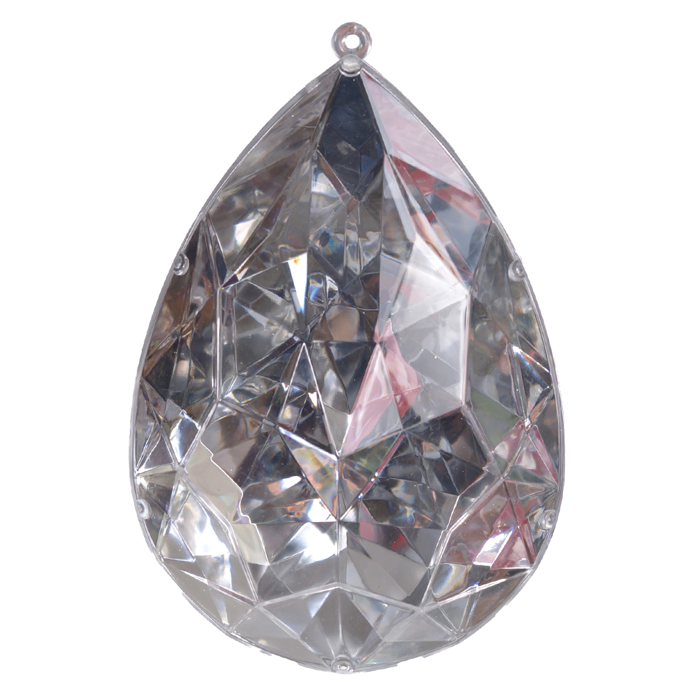ENFEITE NATAL CRISTAL PENDURAR (PRATA) 23X10cm