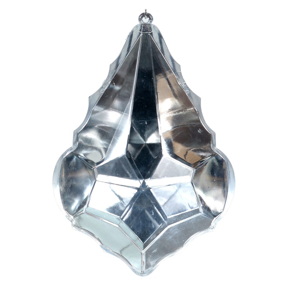 ENFEITE NATAL CRISTAL PENDURAR (PRATA) 15,5X4,5cm