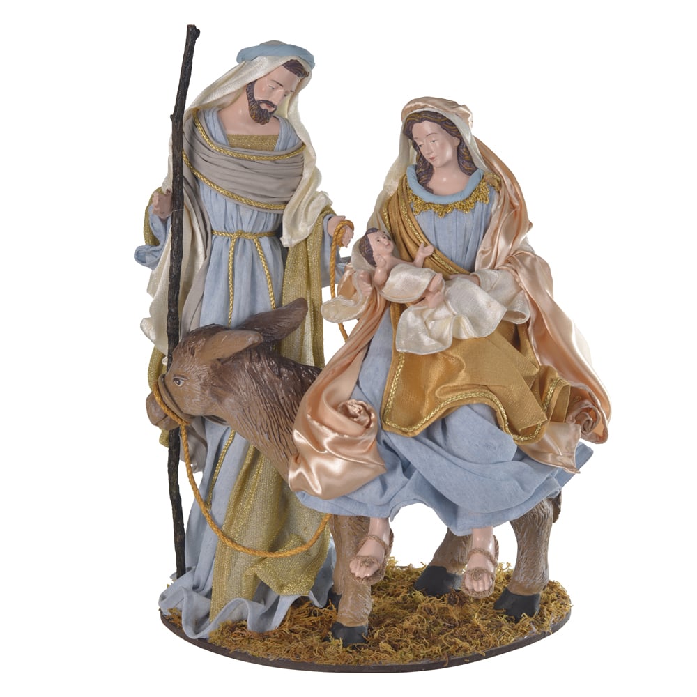SAGRADA FAMILIA CAMINHO DE BELEM CELESTE (AZUL DOURADO) 42,5cm