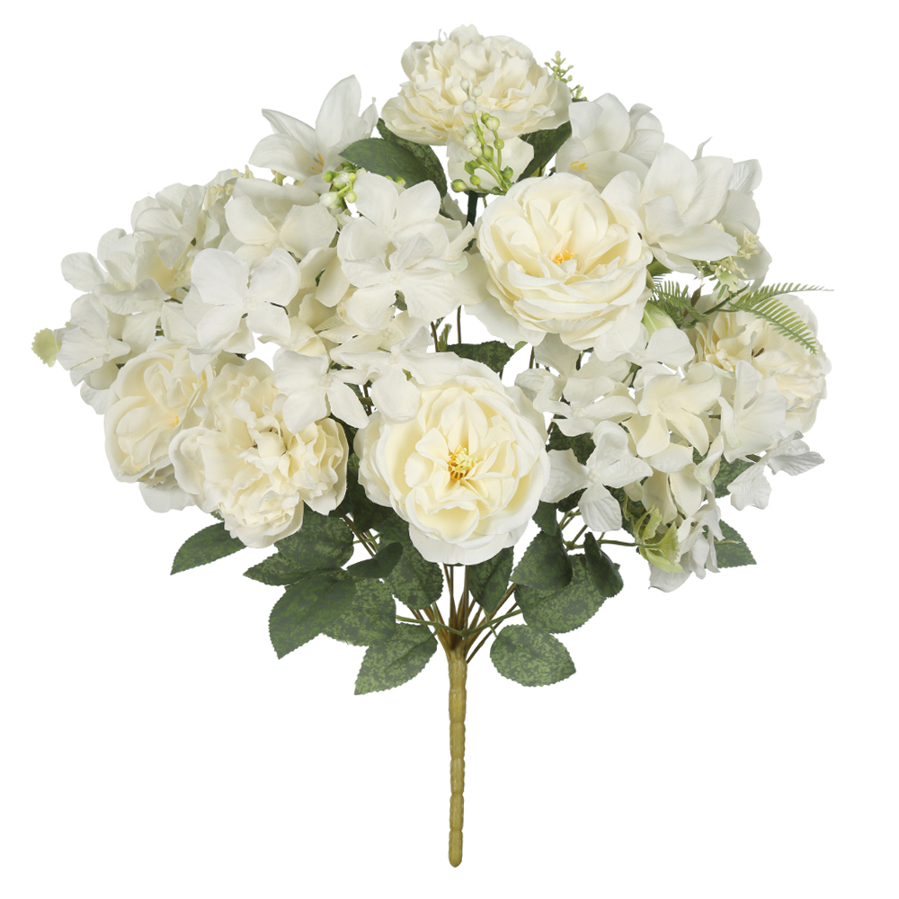 B.ROSA CABBAGE HORTENSIA X18 (CREME) 48cm