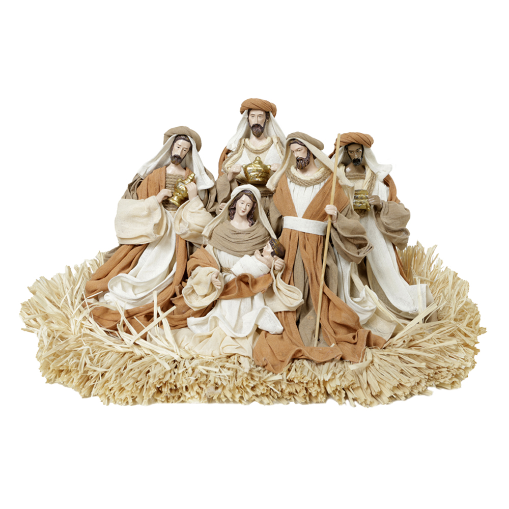 CENARIO PRESEPIO NATAL COLECAO JERUSALEM (BEGE) 24cm