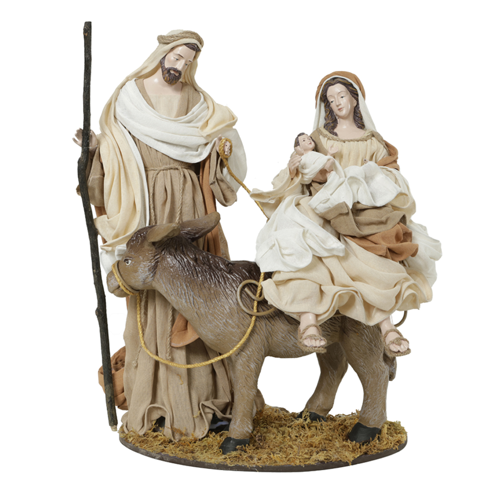 SAGRADA FAMILIA CAMINHO DE BELEM JERUSALEM (BEGE) 42,5cm