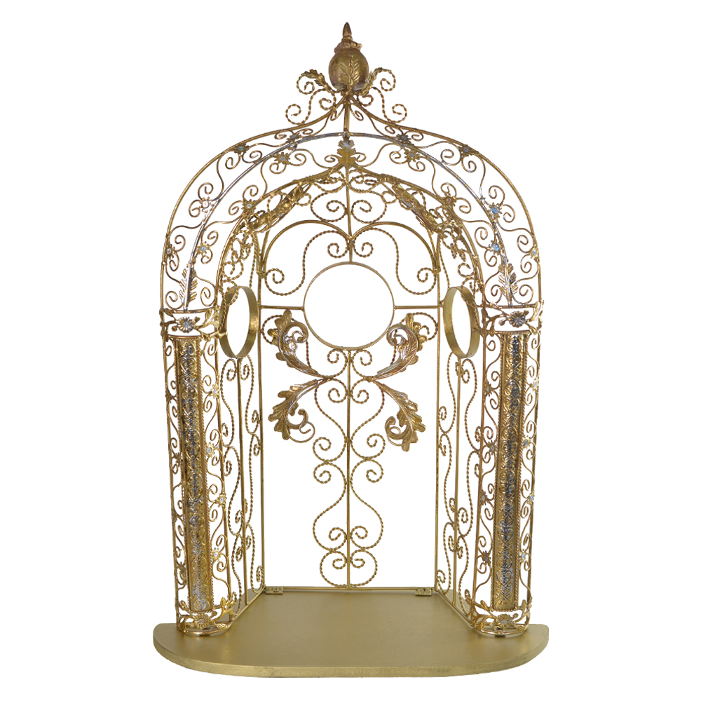 NATAL ALTAR PARA FIG RELIGIOSA METAL. (DOURADO) 68cm