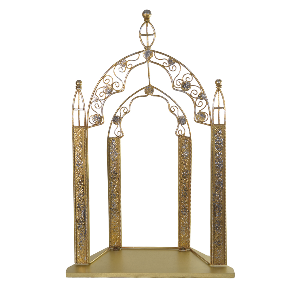 NATAL ALTAR PARA FIG RELIGIOSA METAL. (DOURADO) 62,5cm