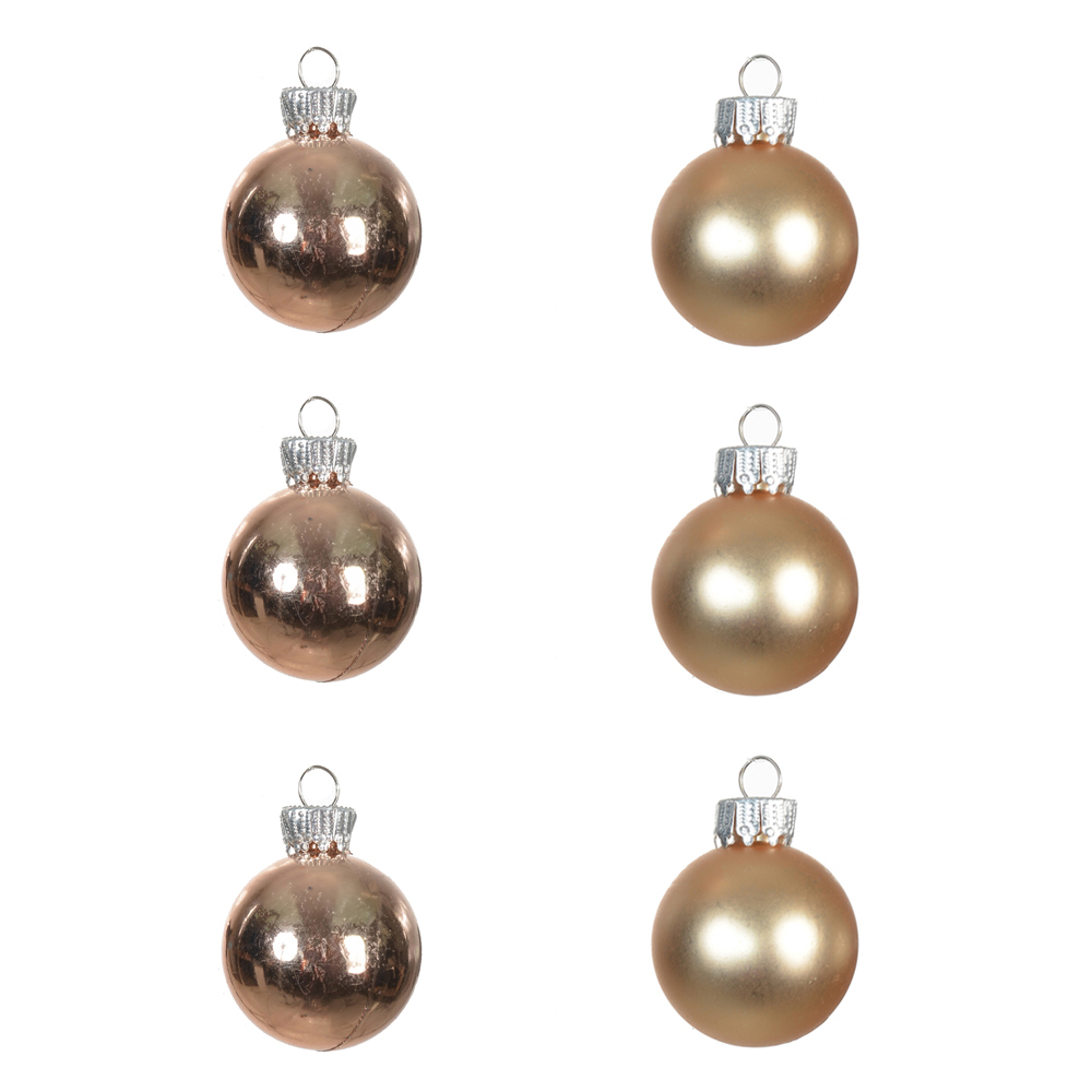 BOLA MISTO TUBO C/6 UND (DOURADO) 8cm