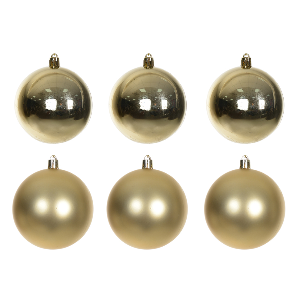 BOLA MISTO TUBO C/6 UND (DOURADO) 8cm