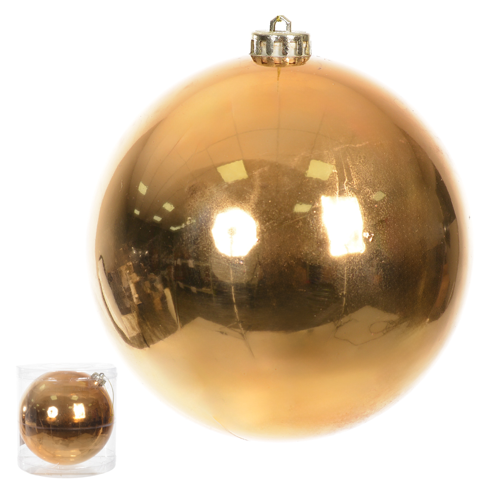 BOLA METALICA TUBO C/1 UND (DOURADO) 15cm