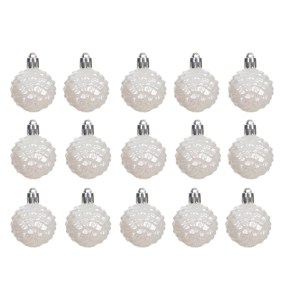 BOLAS DECORADAS NATAL TUBO C/15 UND (PEROLA) 4D