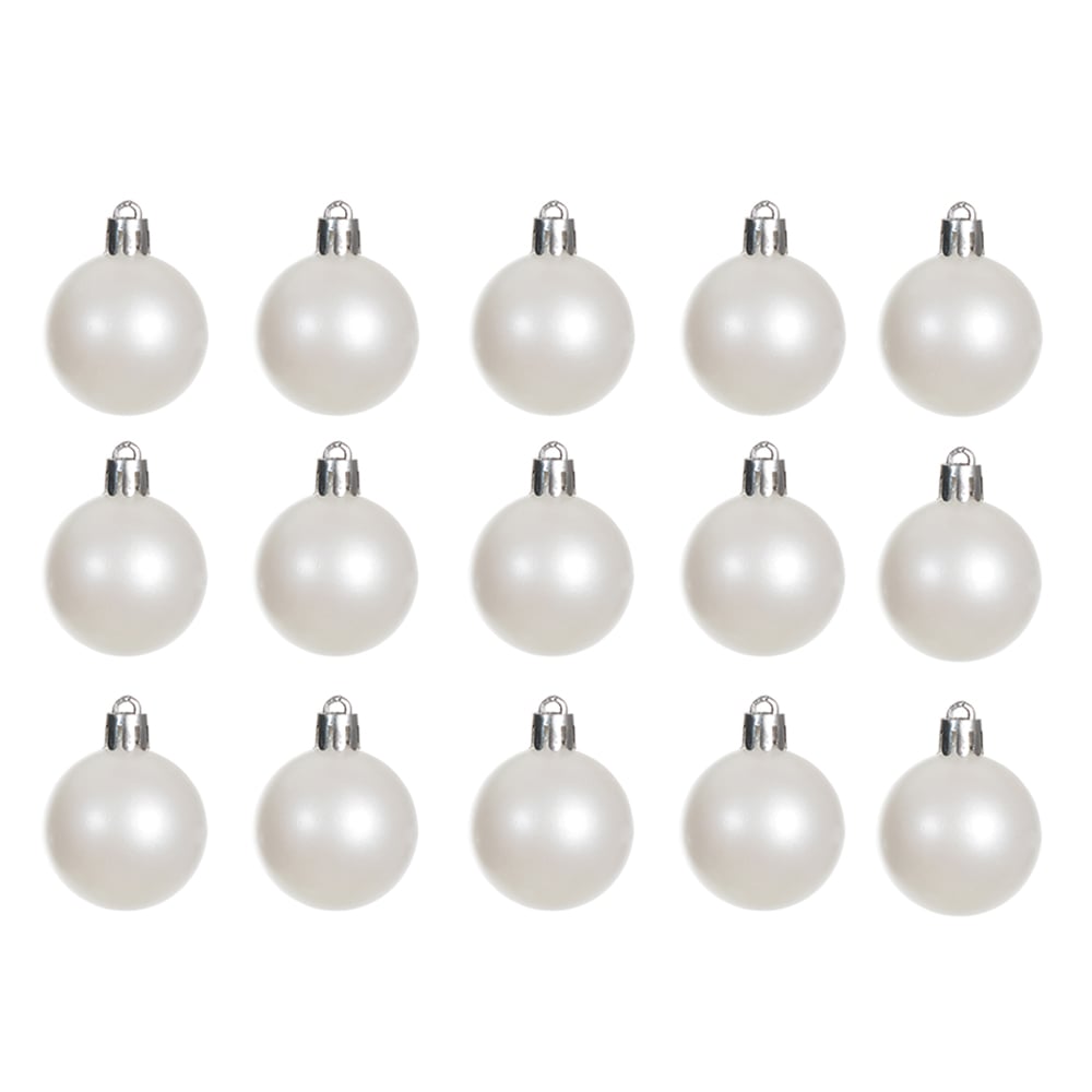 BOLAS DECORADAS NATAL TUBO C/15 UND (PEROLA) 4D