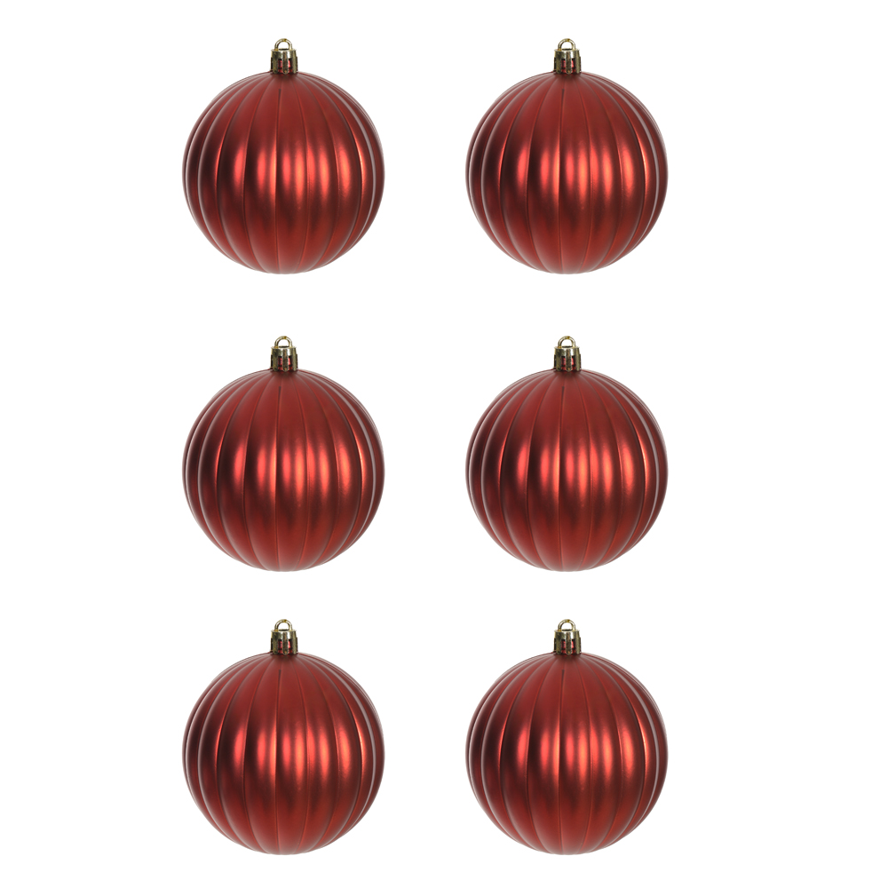BOLAS DECORADAS C/6 UND (VERMELHO) 8D