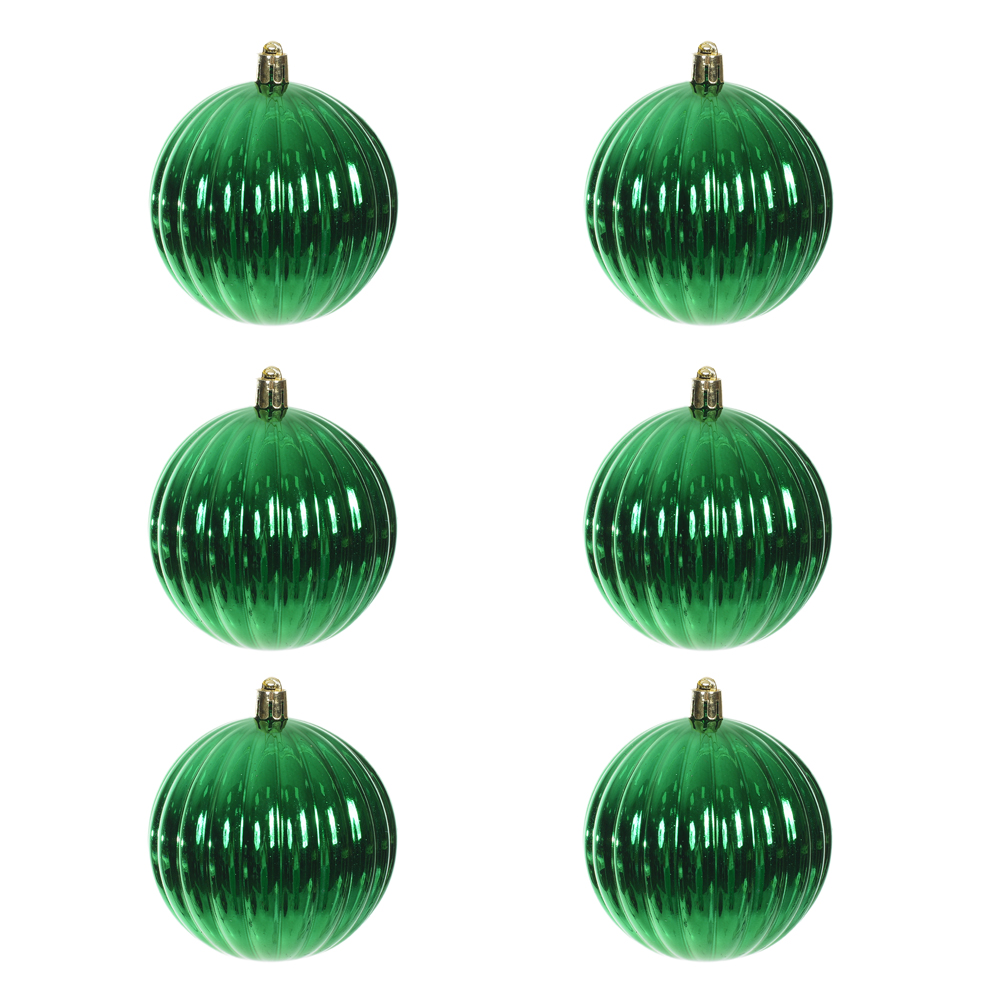 BOLAS DECORADAS C/6 UND (VERDE) 8D