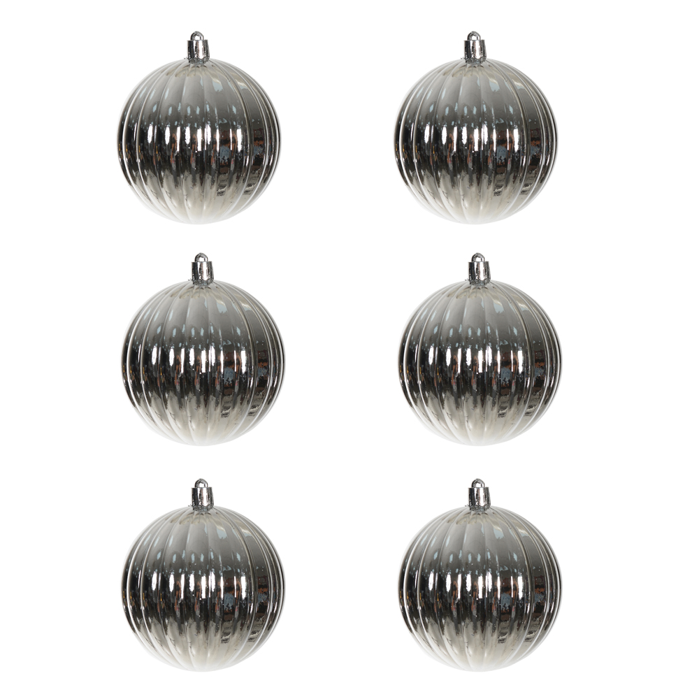 BOLAS DECORADAS C/6 UND (PRATA) 8D