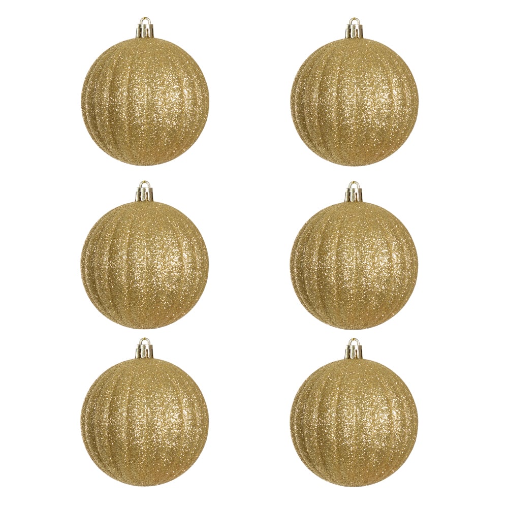 BOLAS DECORADAS C/6 UND (DOURADO) 8D