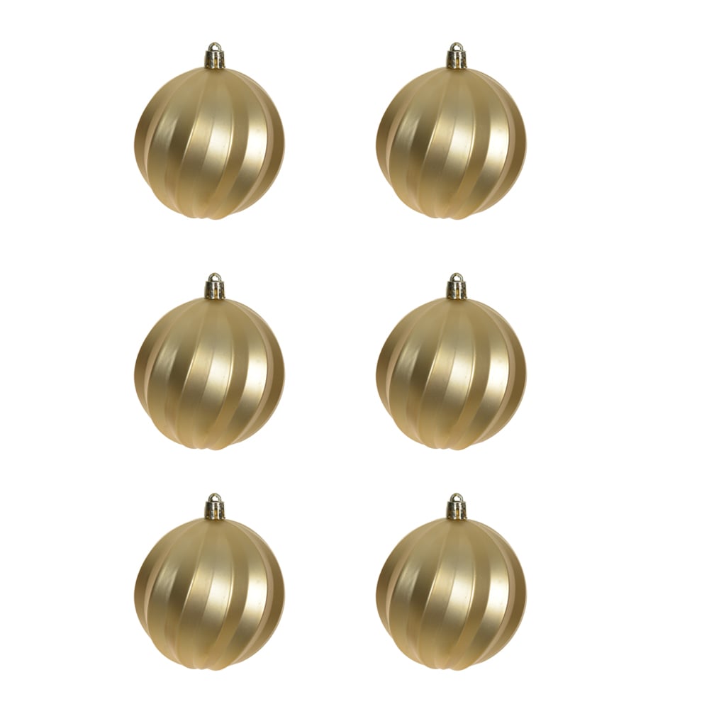 BOLAS DECORADAS C/6 UND (DOURADO) 8D