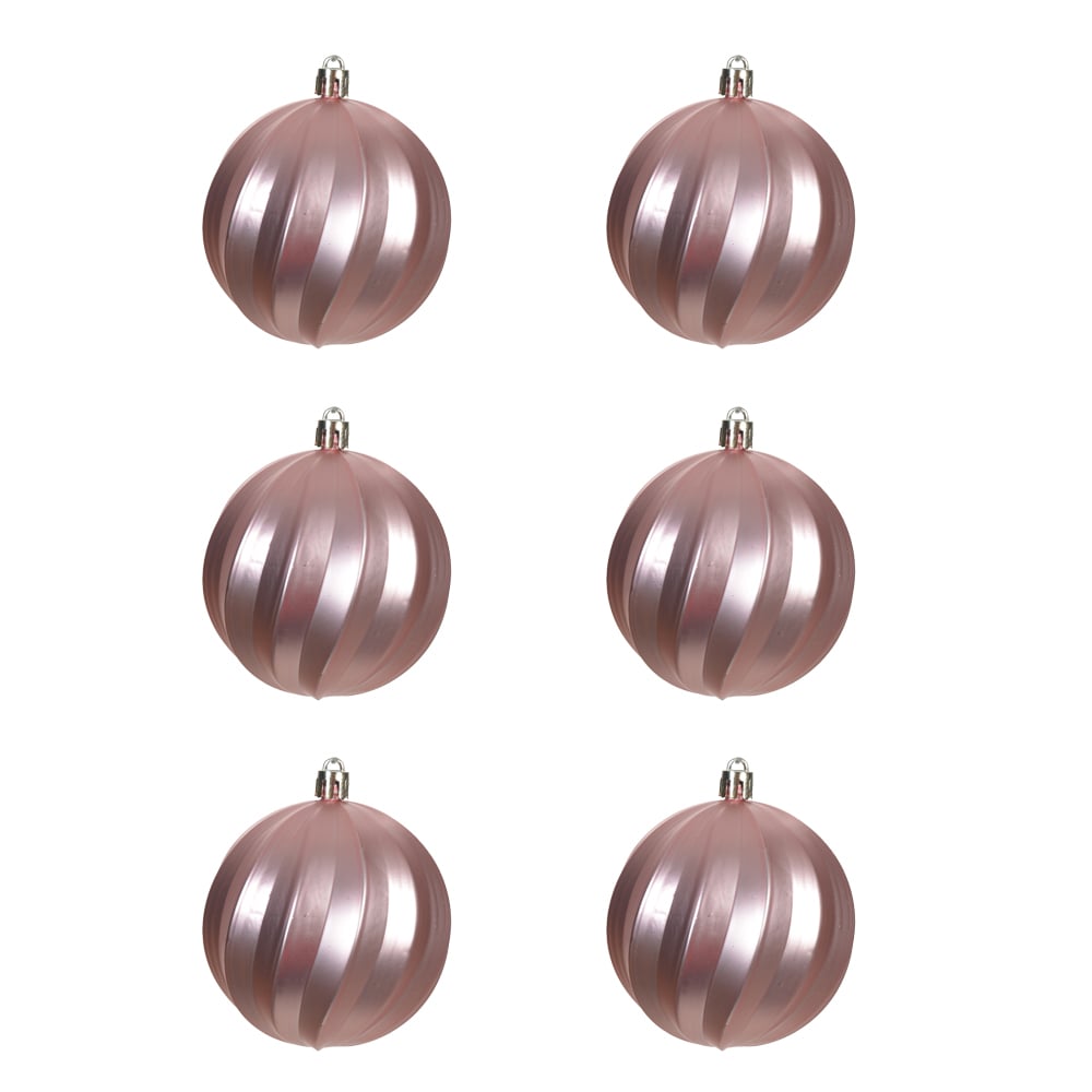BOLAS DECORADAS C/6 UND (ROSA) 8D