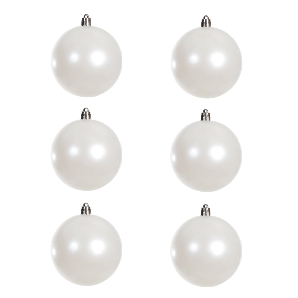 BOLA DECORADA C/6 UND (PEROLA) 8cm