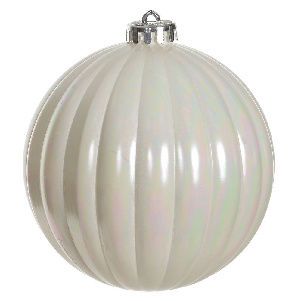 BOLAS DECORADAS C/3 UND (IRIDESCENTE BRANCO) 12D