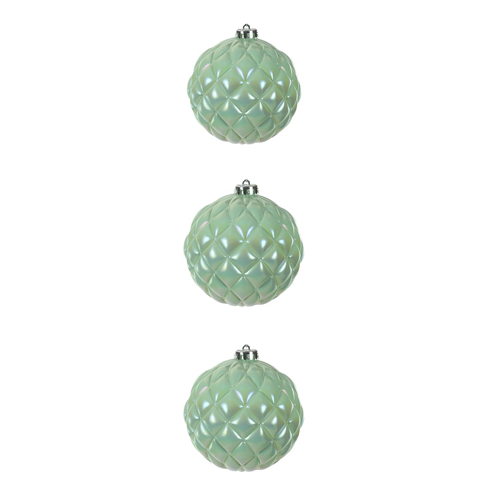 BOLAS DECORADAS C/3 UND (IRIDESCENTE AZUL CLARO) 12D