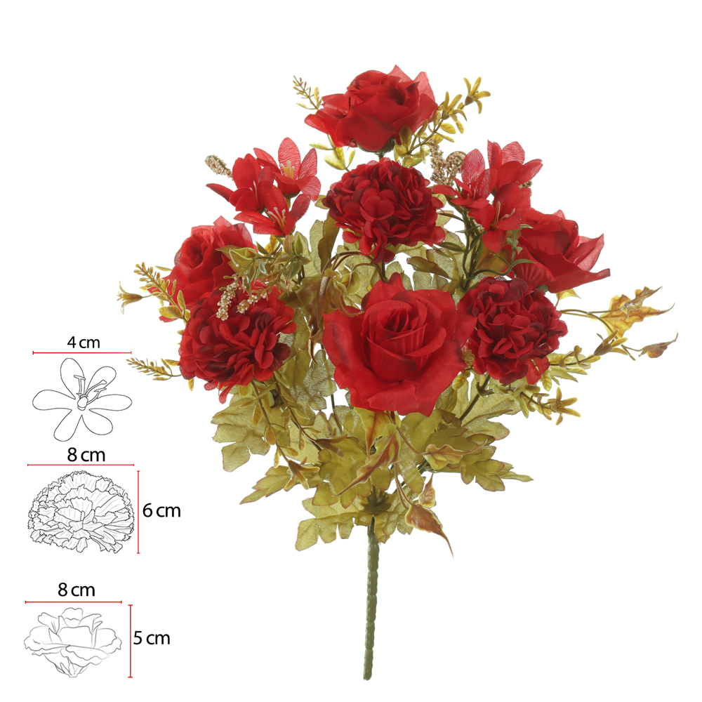 B.ROSA MUM X9 (VERMELHO OUTONO) 44cm