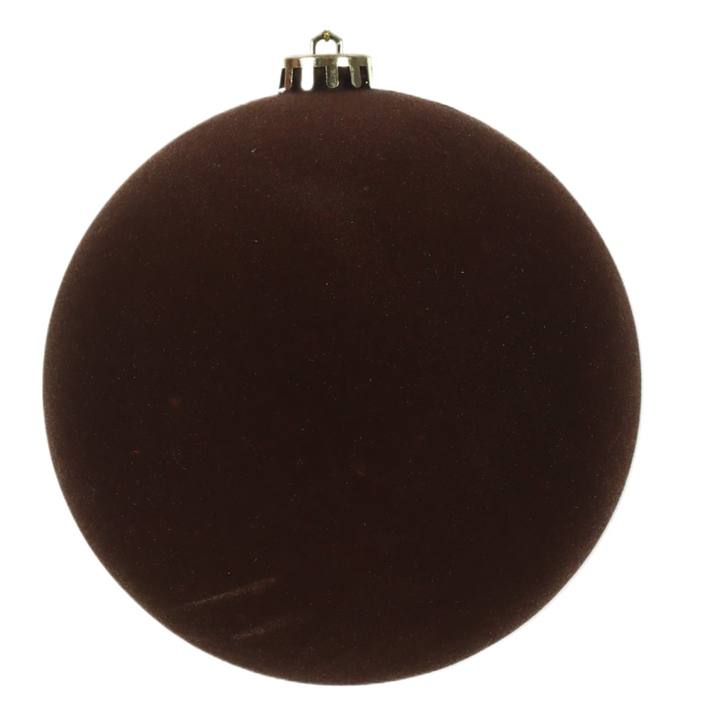 BOLAS DECORADAS AVELUDADA C/1 UND (MARROM) 15D