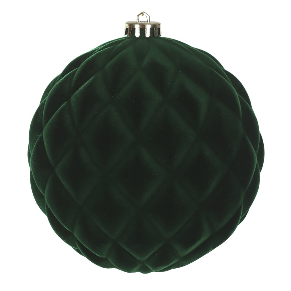 BOLAS DECORADAS AVELUDADA C/1 UND (VERDE ESCURO) 15D