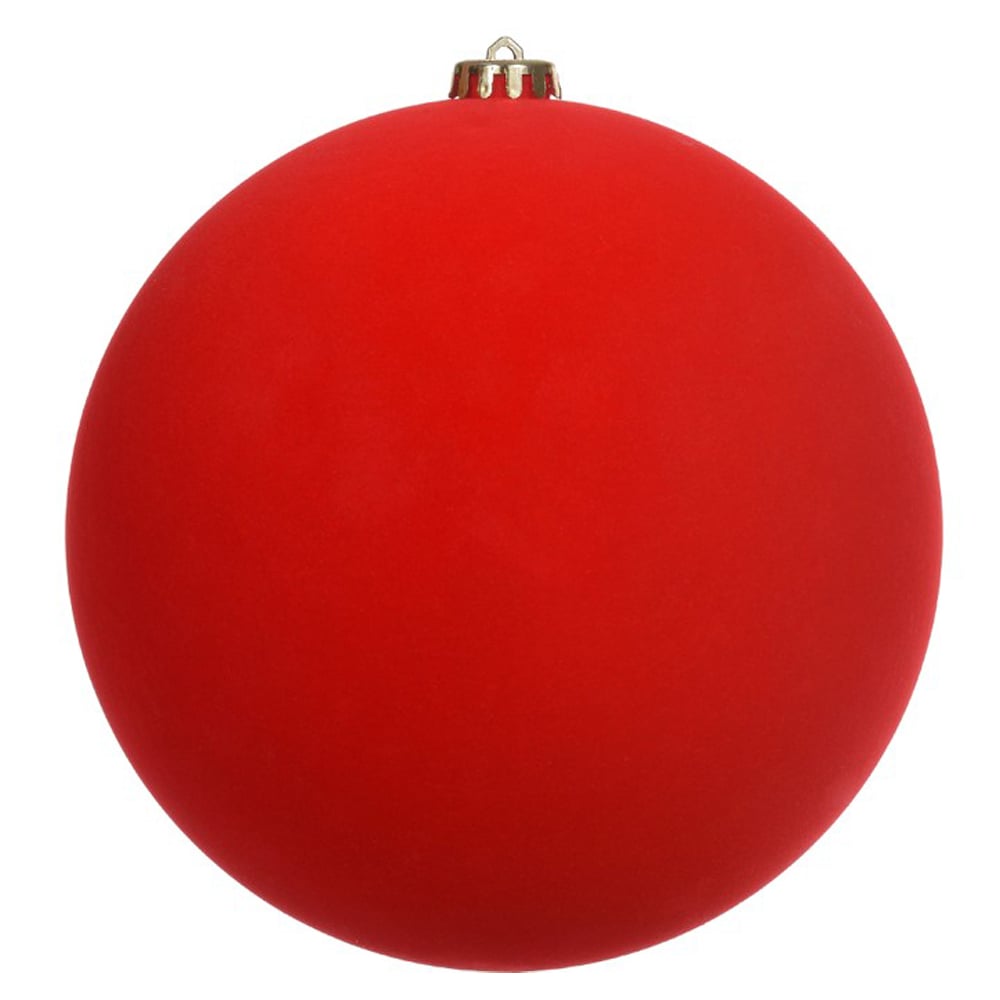 BOLAS DECORADAS AVELUDADA C/1 UND (VERMELHO) 20D