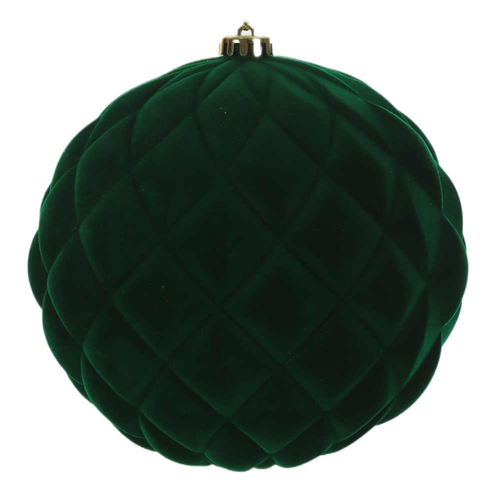 BOLAS DECORADAS AVELUDADA C/1 UND (VERDE ESCURO) 20D