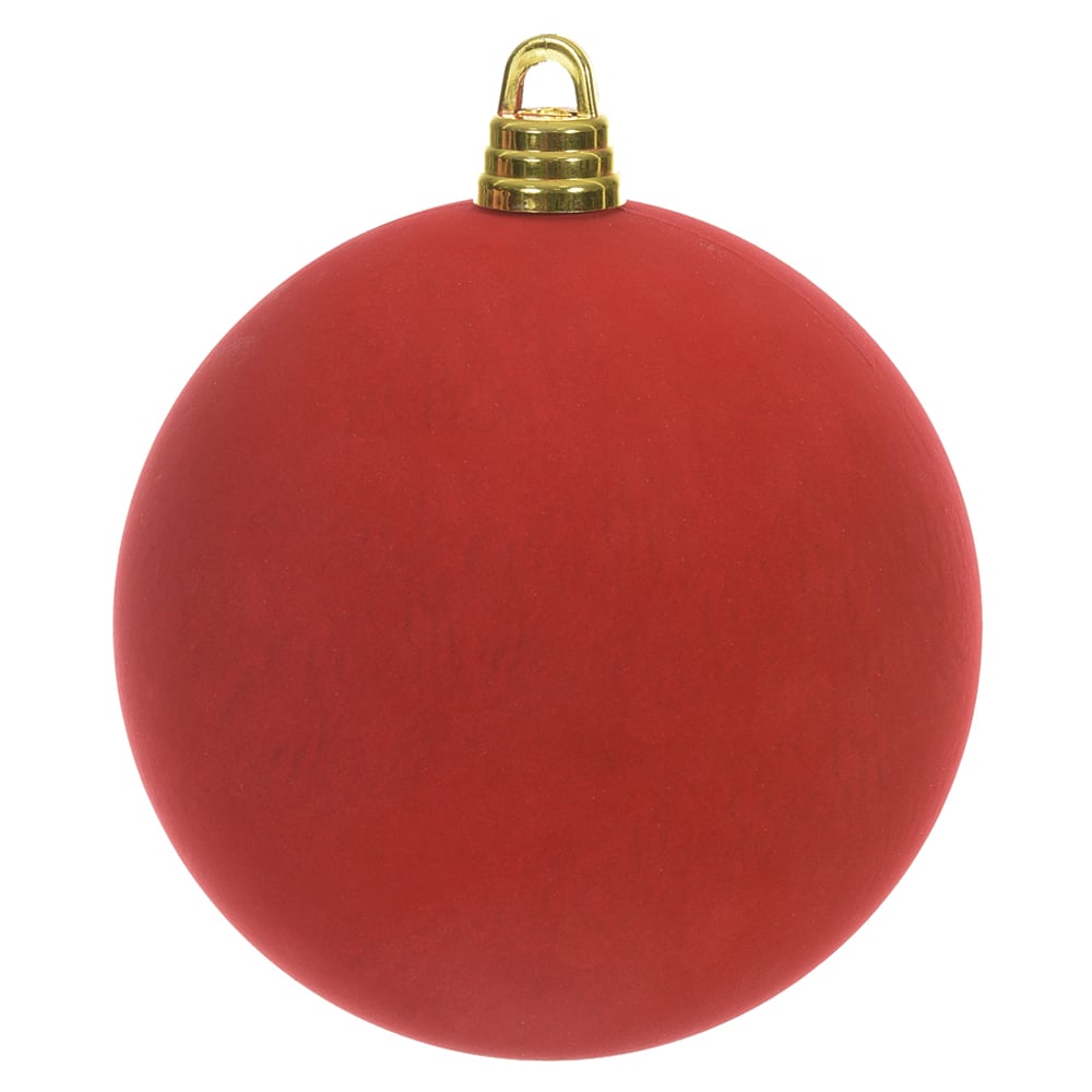 BOLAS DECORADAS AVELUDADA C/1 UND (VERMELHO) 30D