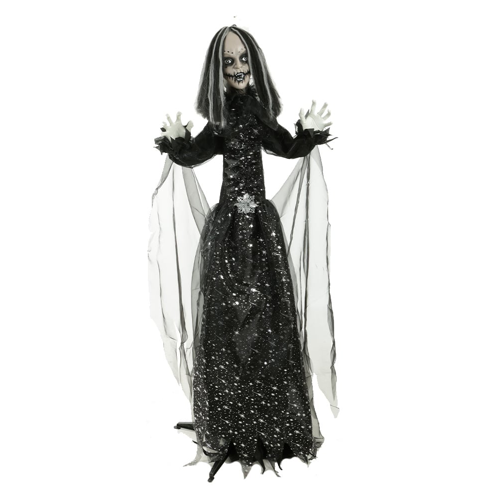 BONECO ANIMATRONIC BRUXA MORGANA (PRETO) 70X20cmX1,7m