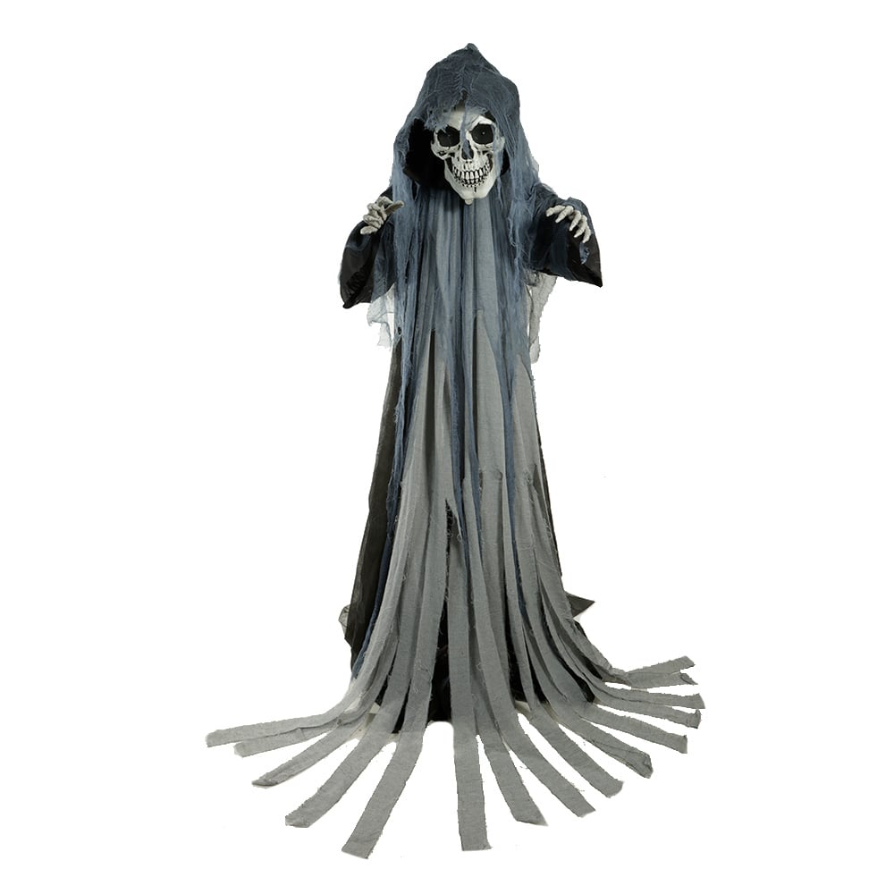 BONECO ANIMATRONIC CAVEIRA HARRY (PRETO CINZA) 1,5mX40cmX2,5m