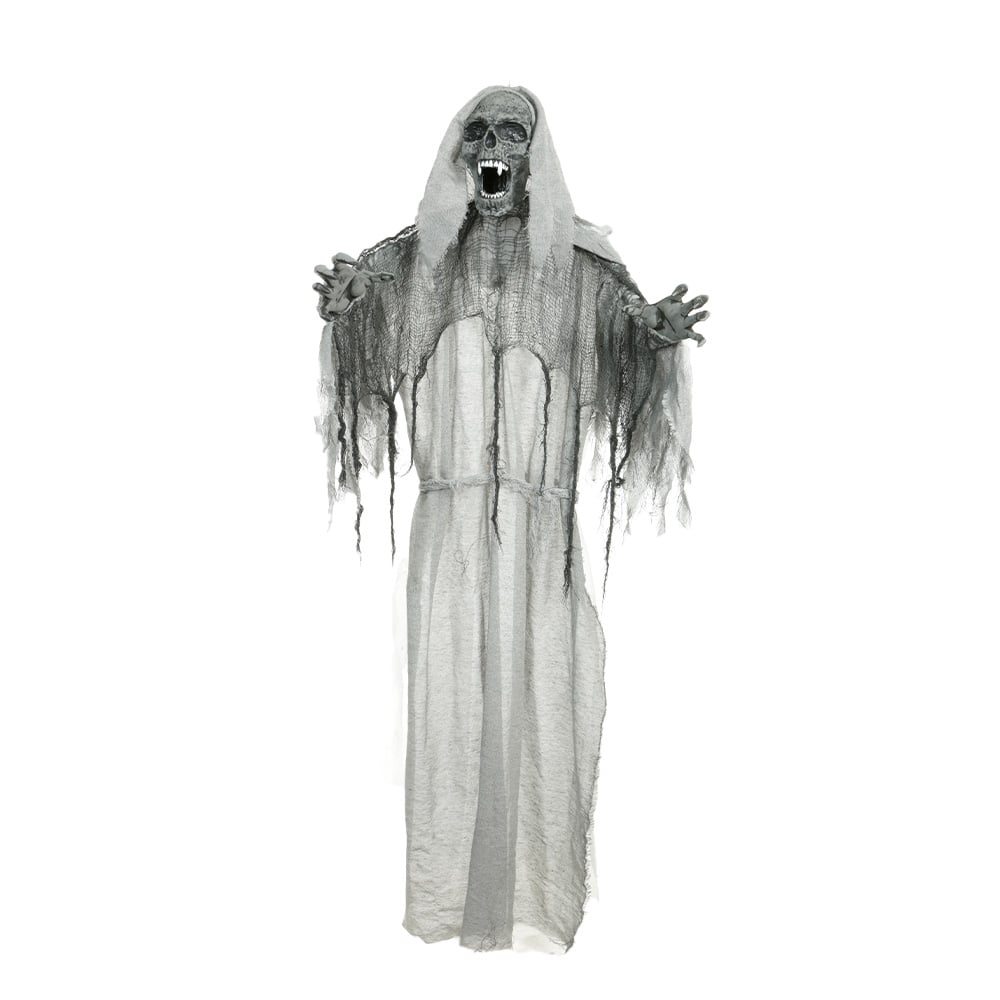 BONECO ANIMATRONIC CAVEIRA SEBASTIAN (PRETO CINZA) 1,1mX15cmX1,53m
