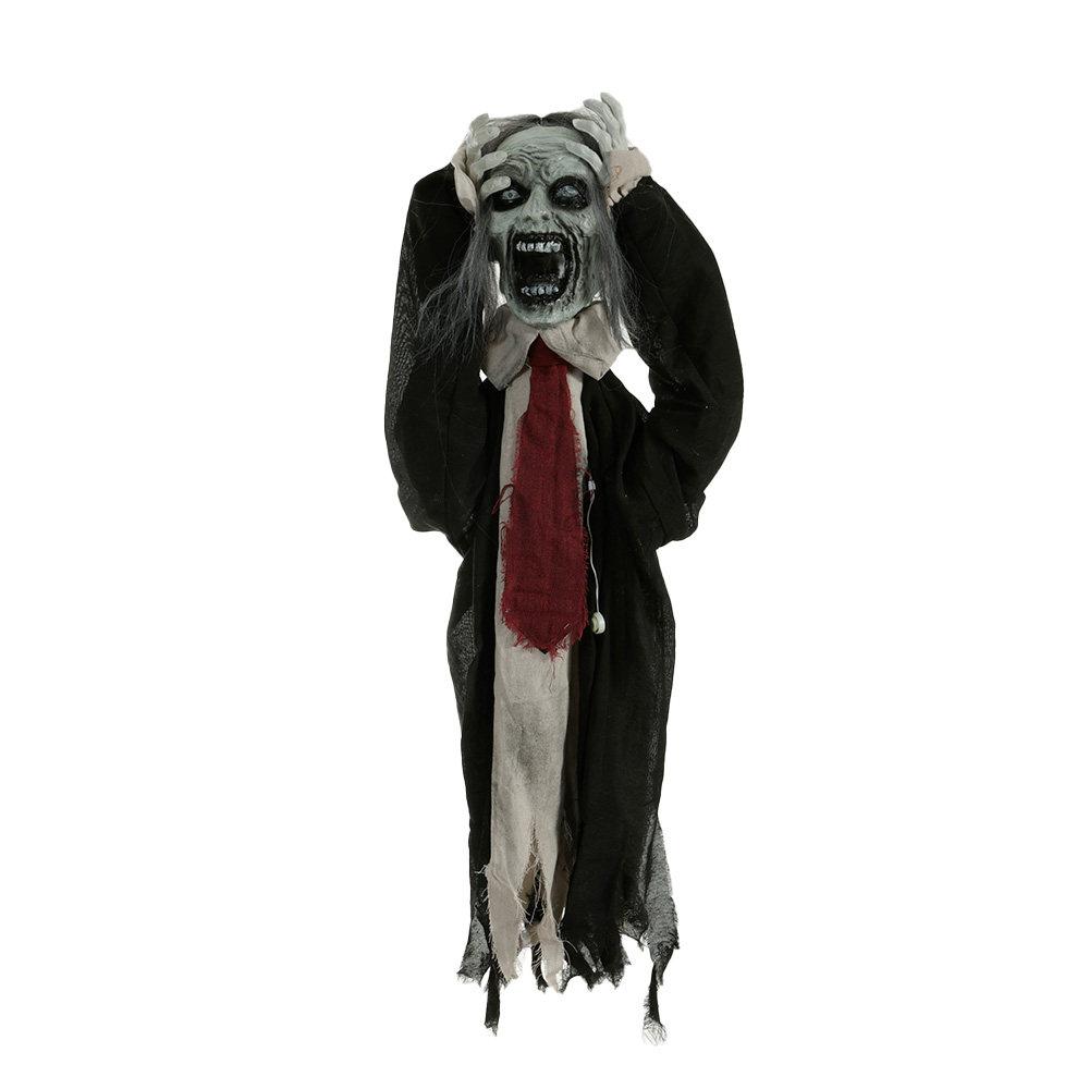 BONECO ANIMATRONIC ZUMBI FREDDY (PRETO VERMELHO) 50X16cmX1m