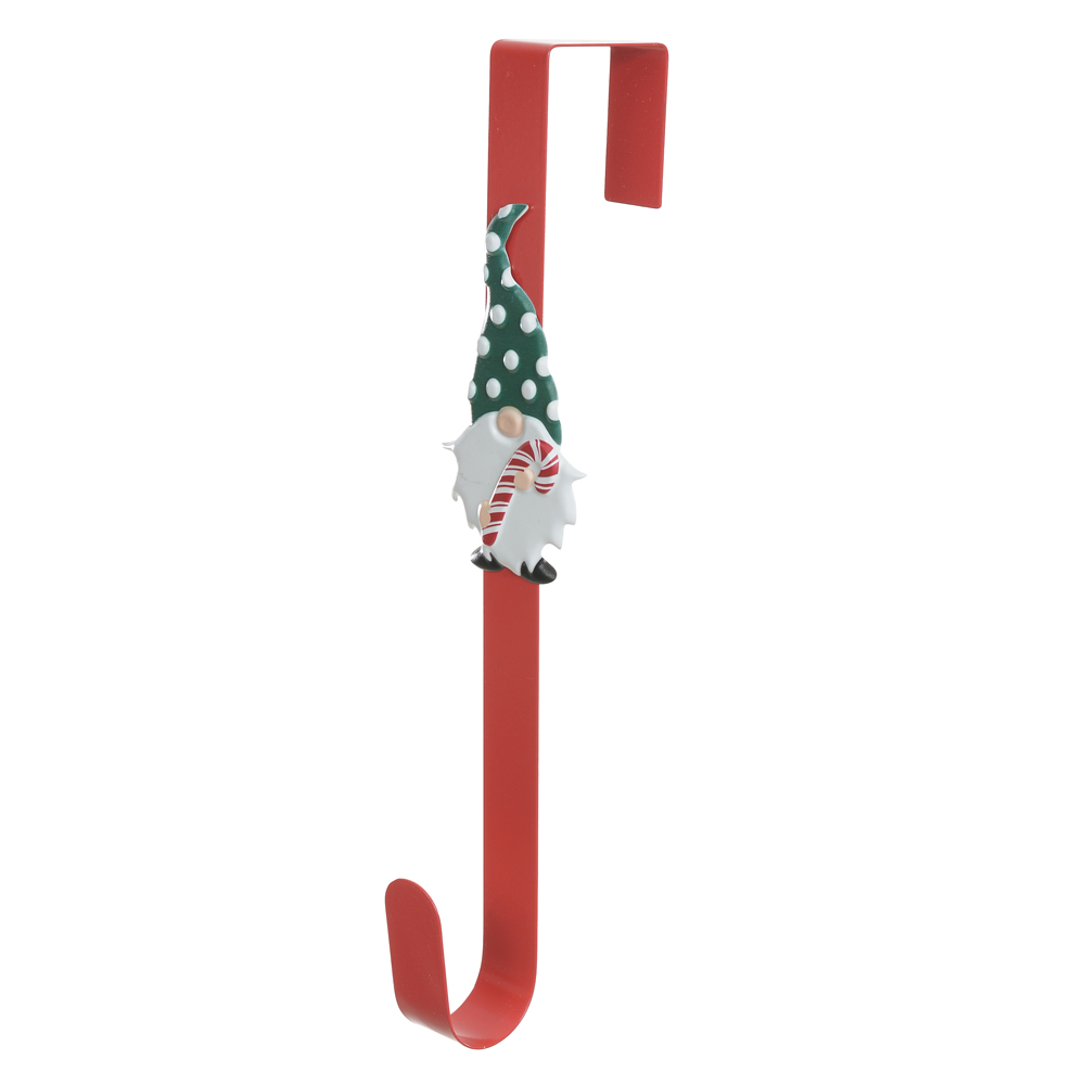 NATAL SUPORTE. GUIRLANDA GNOMO. C/METAL (VERMELHO) 38X10cm