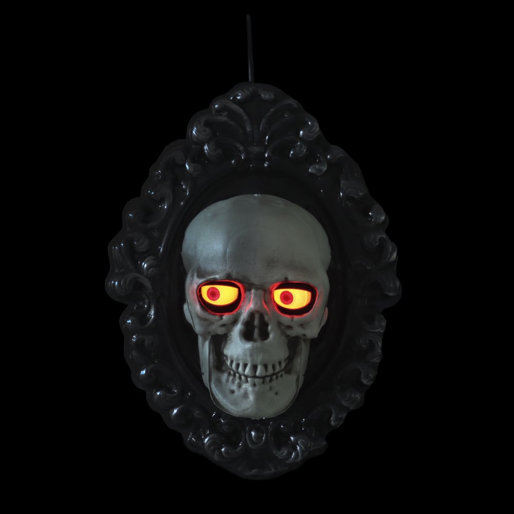 DECORATIVO QUADRO CAVEIRA (PRETO BRANCO) 28X10X37cm
