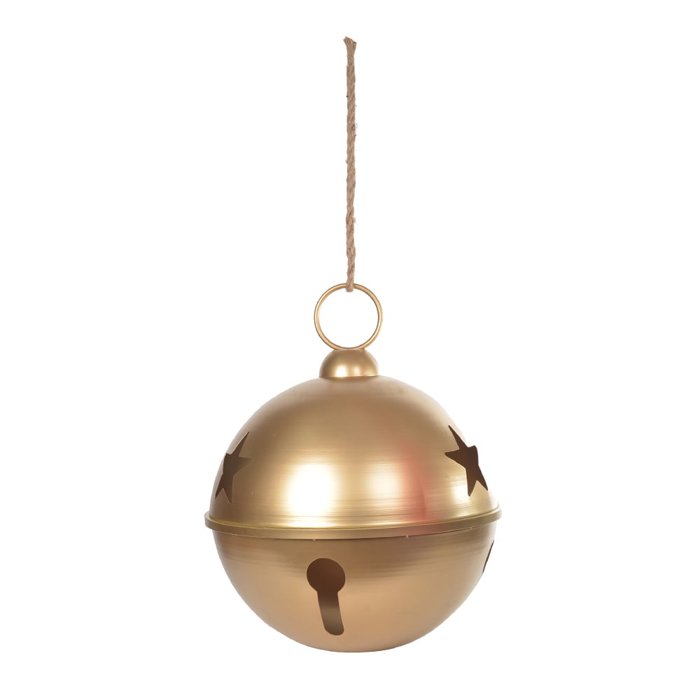 NATAL  GUIZO DECORATIVO METAL 65,5X52X52cm (DOURADO)