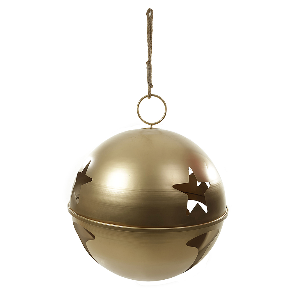 NATAL  GUIZO DECORATIVO METAL 94,5X82X82cm (DOURADO)