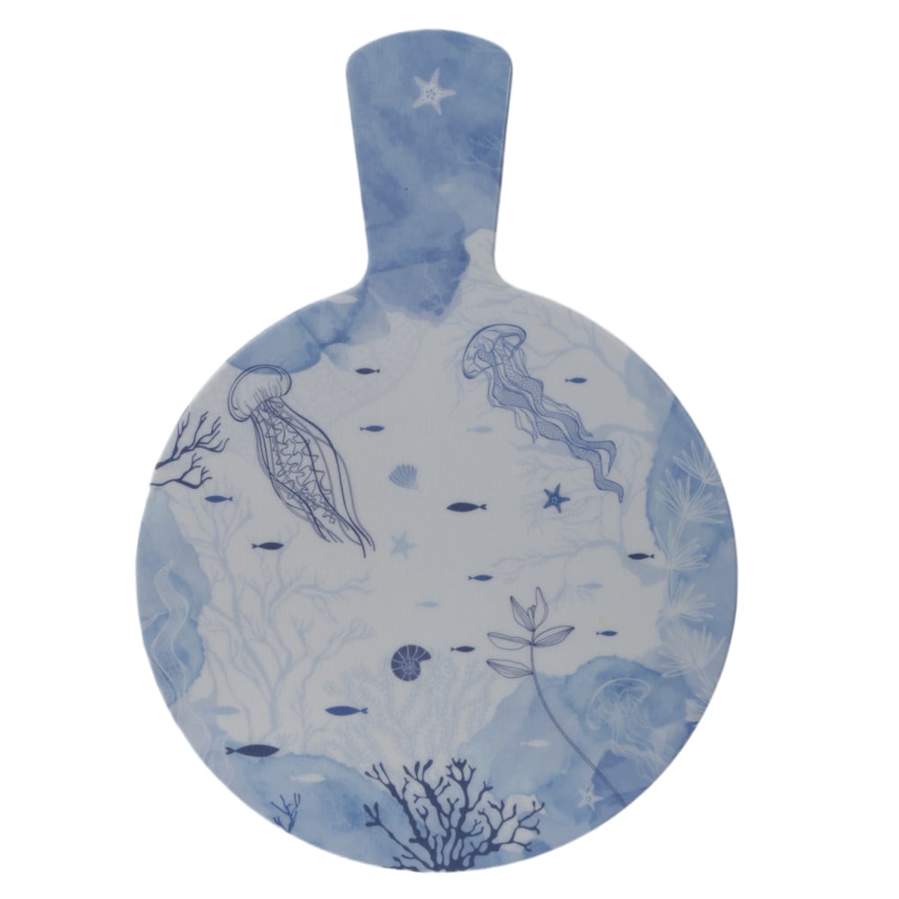 TABUA DE FRIOS MELAMINA NAUTICA (BRANCO AZUL) 22,8X32cm