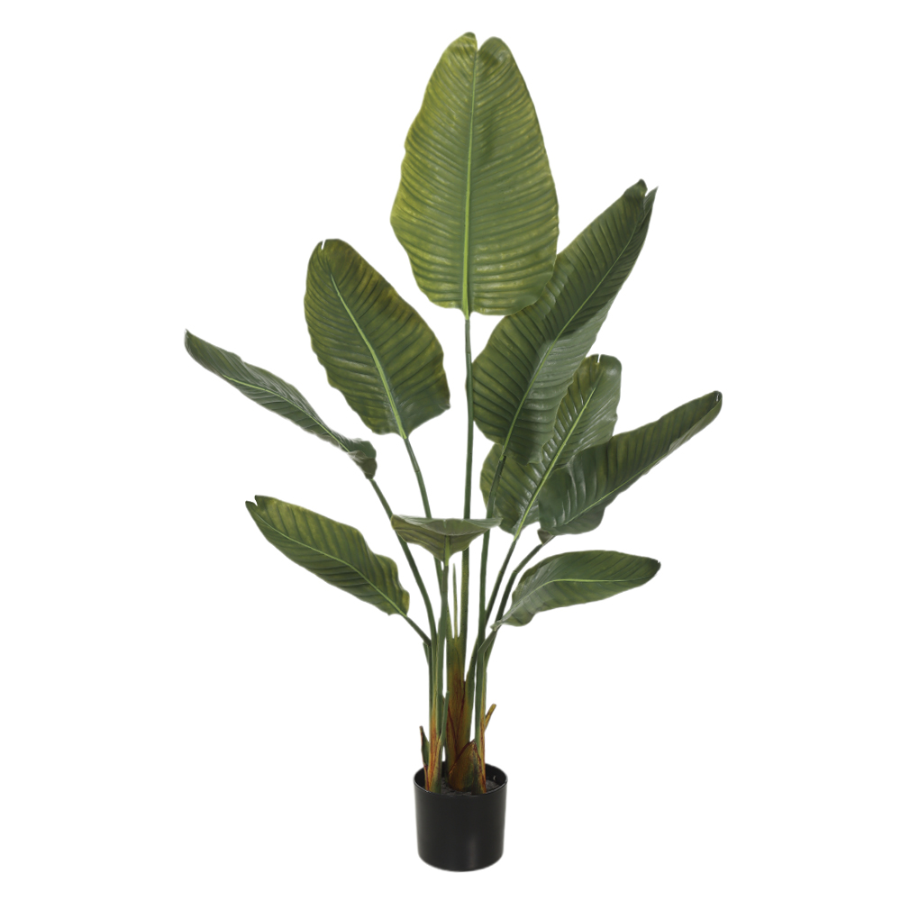 A.BANANEIRA DE JARDIM REAL TOQUE UV C/POTE X9 (VERDE) 1,2m