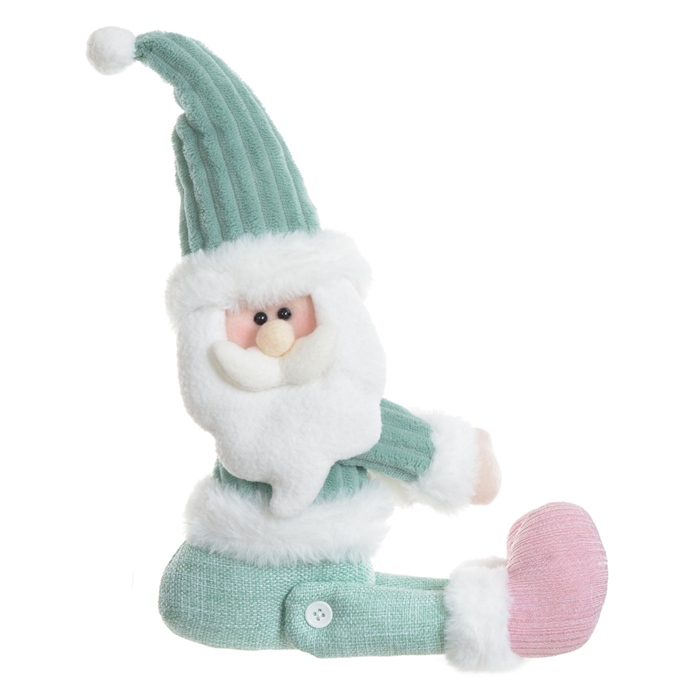 BONECO NATAL PAPAI NOEL (VERDE ROSA) 25X38cm