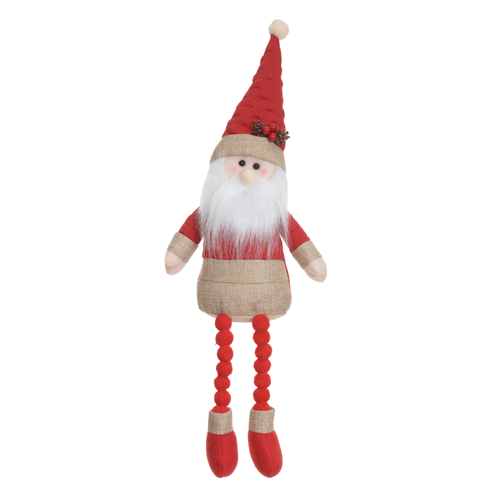 BONECO NATAL PAPAI NOEL (VERMELHO BEGE) 46X15cm