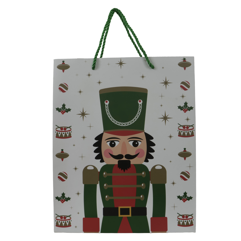 SACOLA DE PAPEL COLECAO BRINQUEDO (VERMELHO VERDE) 32X12X26cm