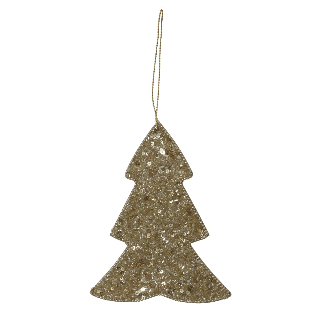 ENFEITE ARVORE PENDURAR NATAL (DOURADO) 15cm