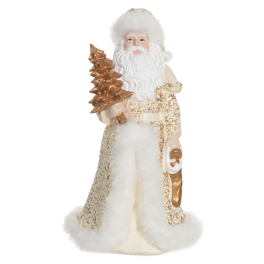 RESINA NATAL PAPAI NOEL (DOURADO CHAMPANHE) 23X14cm