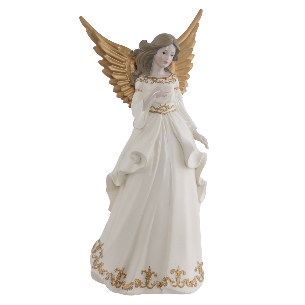 RESINA NATAL ANJO (DOURADO CHAMPANHE) 32X16cm