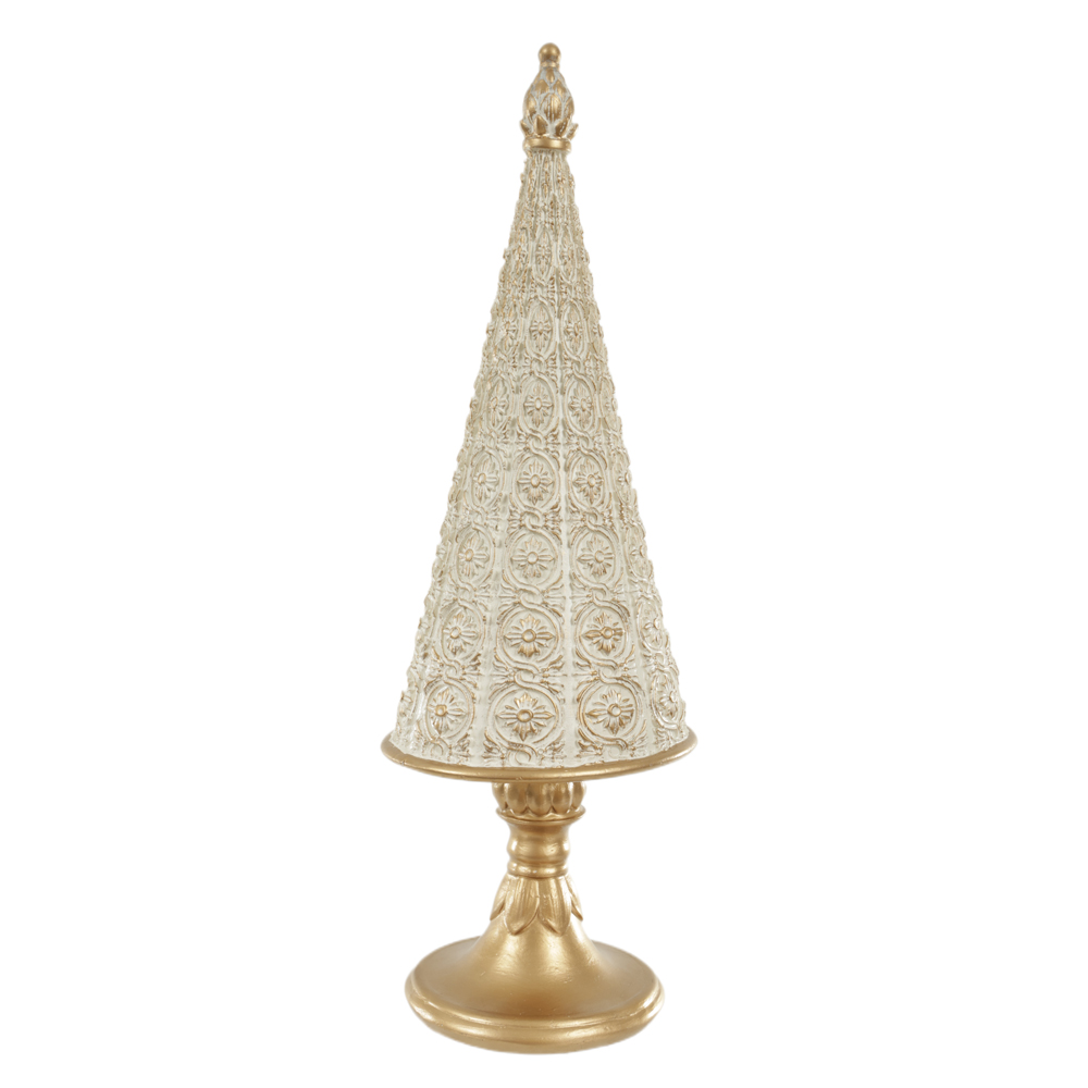 RESINA NATAL ARVORE (DOURADO CHAMPANHE) 32X11cm