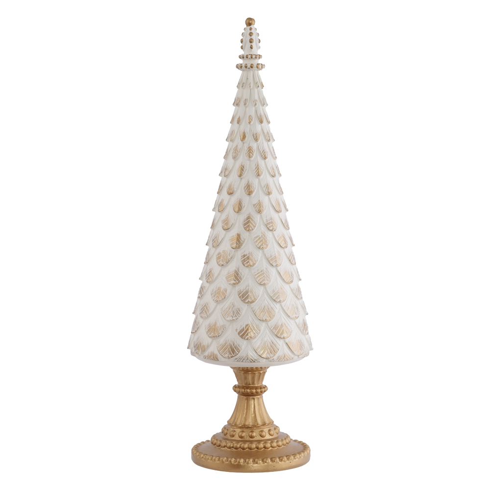 RESINA NATAL ARVORE (DOURADO CHAMPANHE) 42X12cm