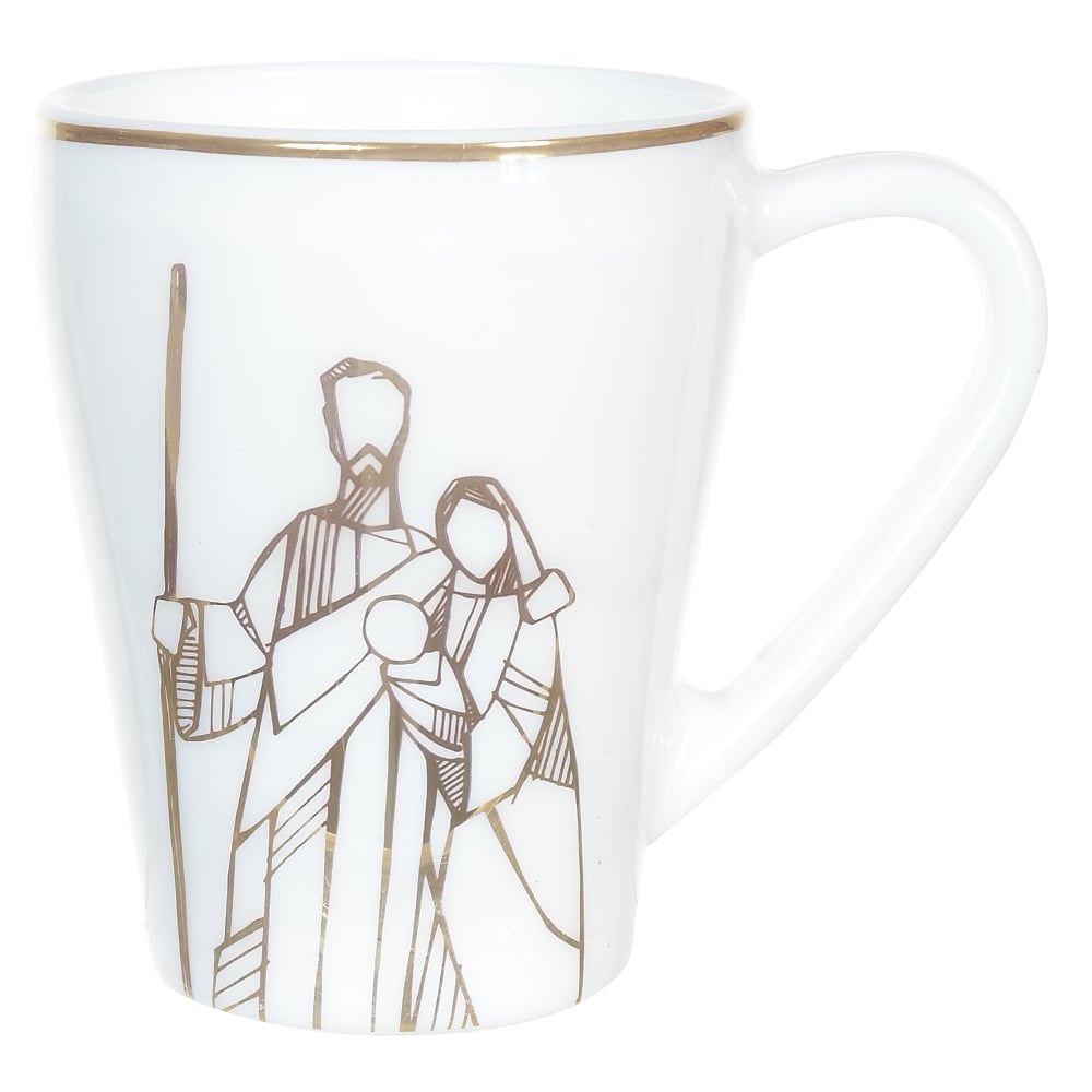 CANECA VIDRO OPALINO SINO DE BELEM 350ML (BEGE) 11,5X8,5cm
