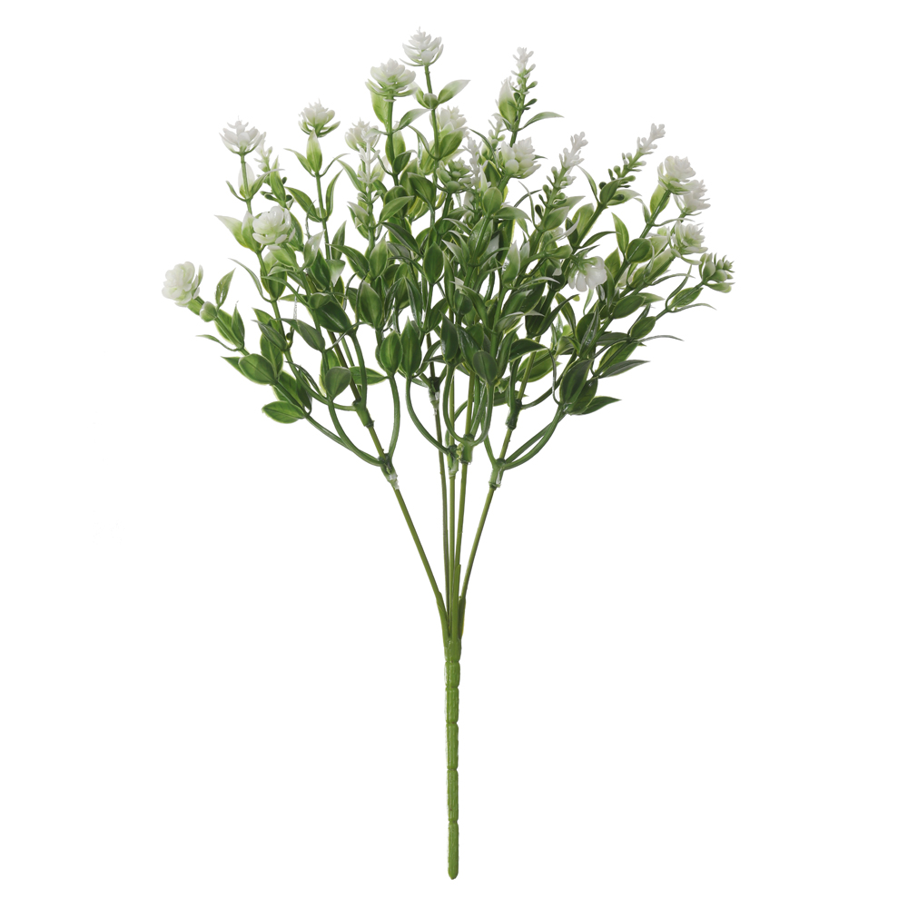F.FLOR MINI PLASTICO X8 (BRANCO) 37cm