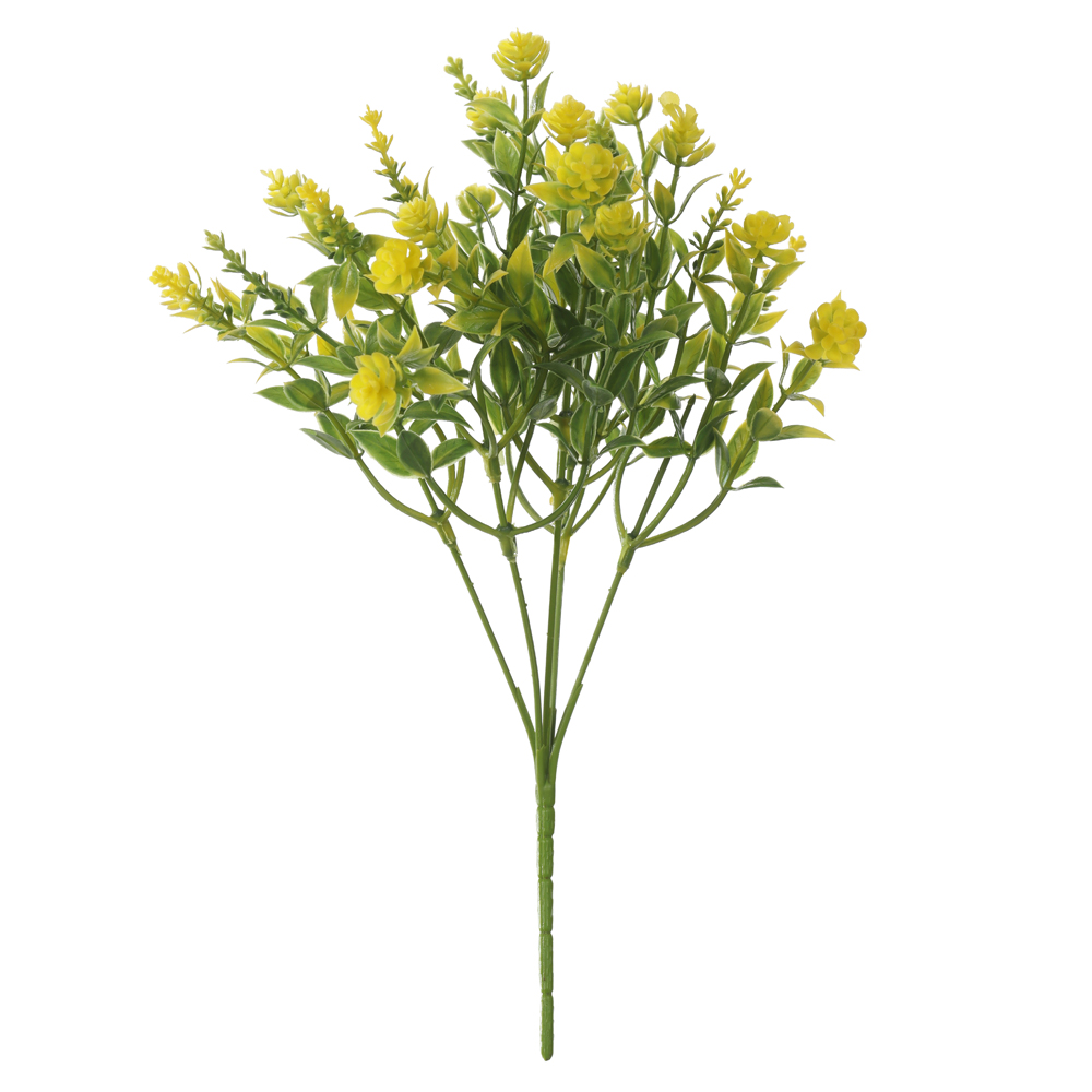 F.FLOR MINI PLASTICO X8 (AMARELO) 37cm